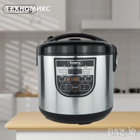 Мултикукър с 10 програми Rosberg RP51985E5, 780W, 5L, LED дисплей, Инокс, снимка 6 - Мултикукъри - 52406653