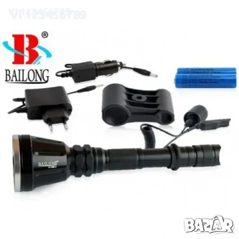 Ловен прожектор BL-Q2888-HUNTING , T6,изнесен спусък, монтажна скоба, 3 филтъра, снимка 4 - Оборудване и аксесоари за оръжия - 53843339