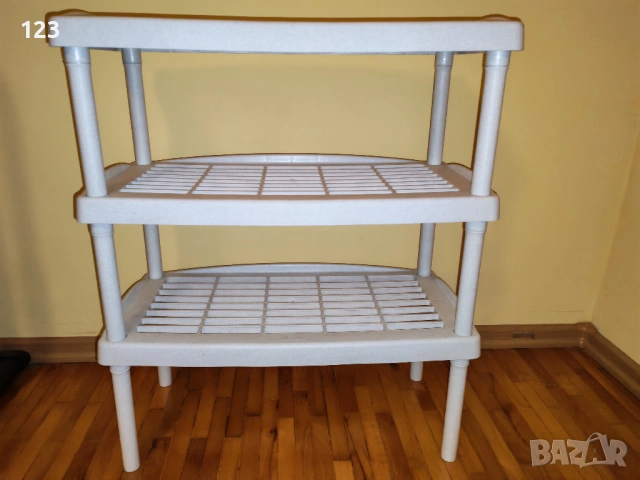 Полица на три нива, пластмасова, разглобяема