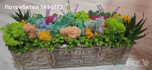 Цветна градинка със скандинавски мъх, снимка 8 - Декорация за дома - 47933132