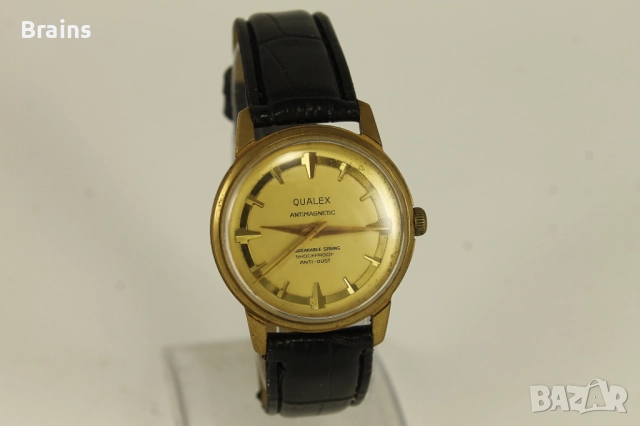 1960's QUALEX Френски Позлатен Ръчен Часовник, снимка 2 - Антикварни и старинни предмети - 51745568