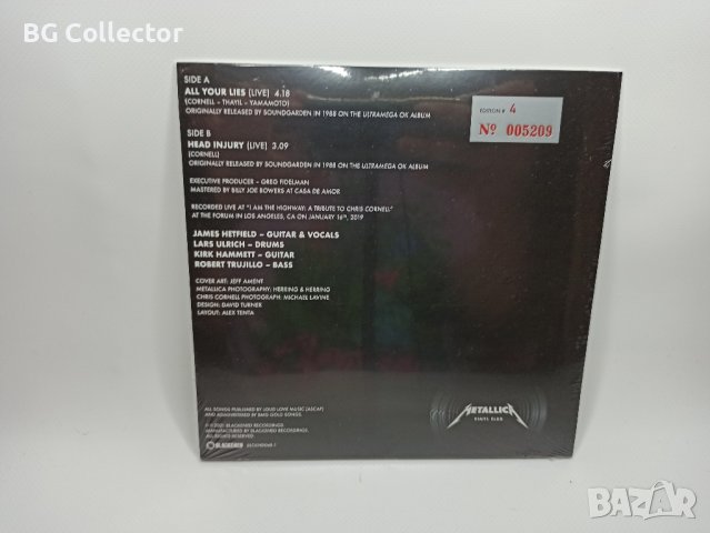 Клубно издание - Плоча на Металика - Tribute to Chris Cornell - Metallica , снимка 2 - Грамофонни плочи - 41510715