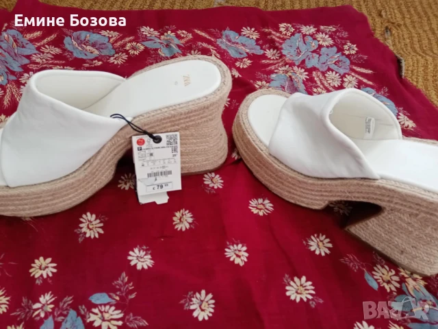 дамски чехли ZARA, снимка 3 - Чехли - 50727548