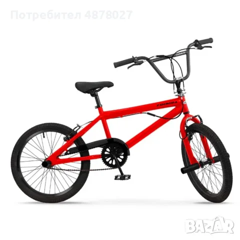 BMX велосипед TOIMSA 20” – Червен freestyle BMX с 360° ротор и V-Brake, снимка 6 - Велосипеди - 55849041