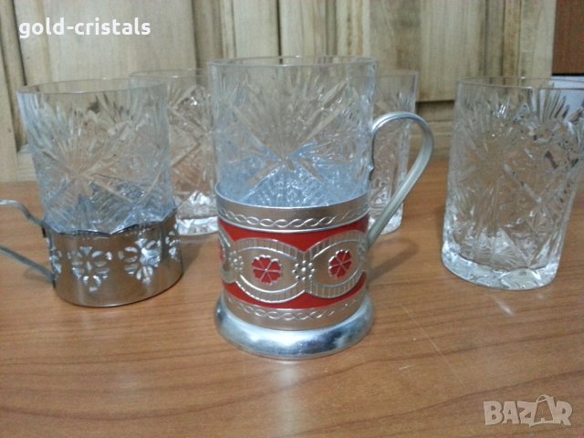 Руски кристални чаши с гарафа , снимка 6 - Антикварни и старинни предмети - 35858544