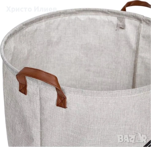 Текстилен Кош за пране за дрехи за съхранение с надпис 2 цвята, снимка 3 - Други стоки за дома - 49493798