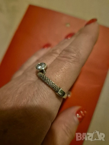 срен пръстен с подвижен циркон, снимка 2 - Пръстени - 53128377