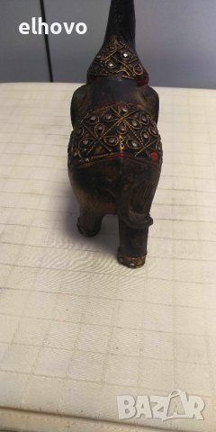 Сувенир дървен слон 13х13, снимка 4 - Антикварни и старинни предмети - 42353949