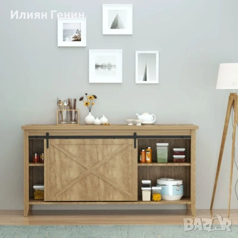 Комплект обков за плъзгащи се врати HOMCOM 180 см с релси, снимка 7 - Интериорни врати - 51981822