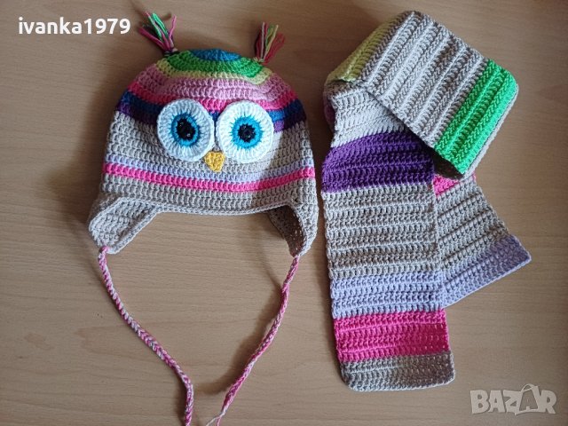 Детска шапка и шал 18м-3г, снимка 3 - Шапки, шалове и ръкавици - 42609836