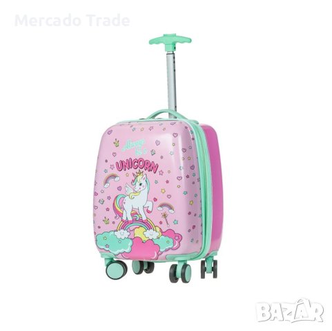 Детски куфар Mercado Trade, За деца, Еднорог, Розов, снимка 2 - Раници - 41952004