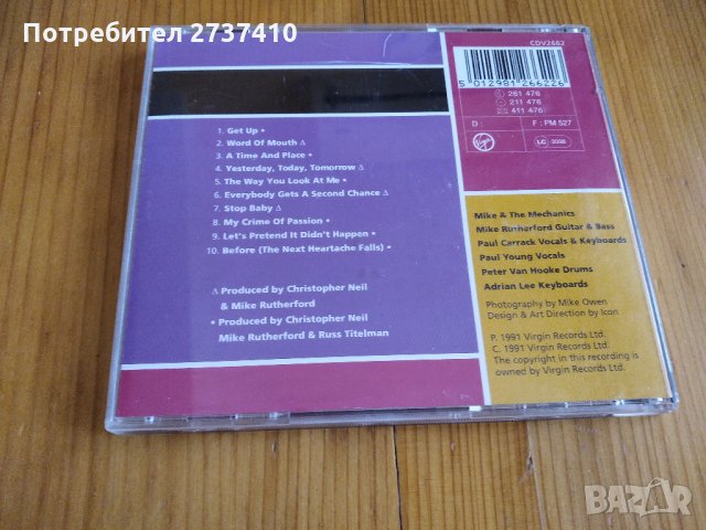 MIKE & THE MECHANICS - WORD OF MOUTH 10лв оригинален диск, снимка 3 - CD дискове - 34804817