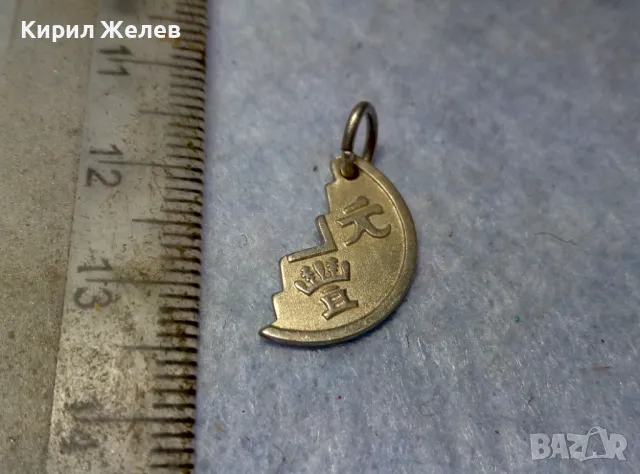 ДВУСТРАНЕН СРЕБЪРЕН АРТ ПЕНДАНТ с ЙЕРОГЛИФИ и ГРАВИРАНО Име Manuel СРЕБРО ВИСОКА ПРОБА 49344