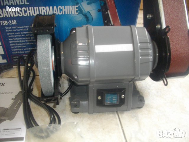 Нова Немска Шлифовъчна Машина/Лентов Шлифовъчен Шмиргел Шлайф-FERREX FSB-240-Пълен Комплект-240 Вата, снимка 13 - Други инструменти - 41284558