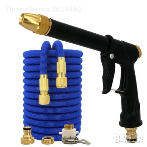 Лек и компактен разтегателен маркуч с мощна струя 4516, снимка 2 - Напояване - 52648355