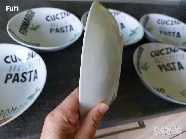 10 евро, за 6 броя нови чинии, порцелан, с етикет, дълбоки, вместимост 700 мл, снимка 3 - Чинии - 53575619