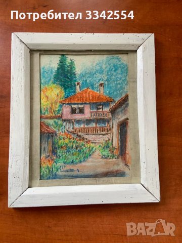 КАРТИНА-СУХ ПАСТЕЛ ПОДПИС, снимка 1