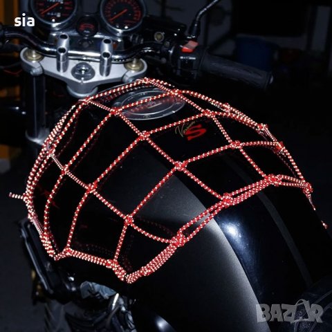 Мрежа за мотор, багажник, каска, АТВ, с подвижни куки, 35*40см, снимка 5 - Аксесоари и консумативи - 40020375