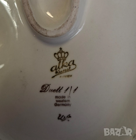 Порцеланова фигура с музиканти - Alka Kunst, Германия, снимка 9 - Статуетки - 52653644