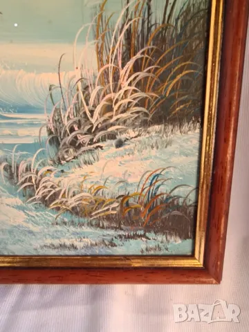 Картини от 3 бр зимен пейзаж с надпис , снимка 4 - Картини - 48733773