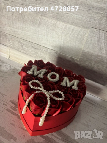 Вечни букети в кутия , снимка 2 - Изкуствени цветя - 53350763