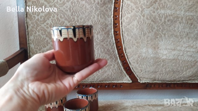 Български керамични чаши за вино.  , снимка 4 - Чаши - 41936102