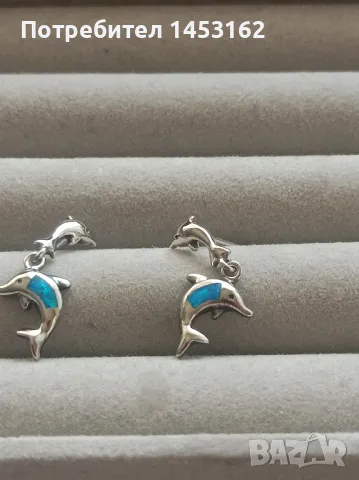 Сребърни обеци , снимка 2 - Обеци - 50148272