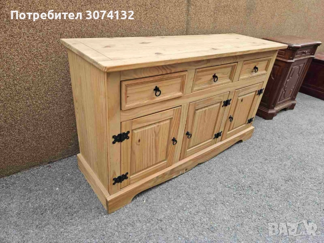 Контрабюфет с метален обков , снимка 3 - Бюфети - 52776158