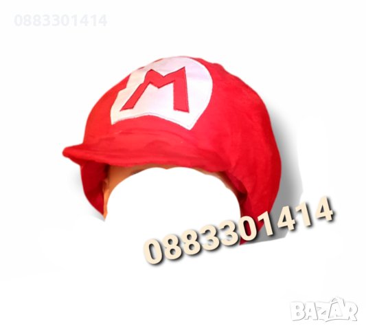 Плюшена шапка Супер Марио , снимка 6 - Шапки, шалове и ръкавици - 41856244