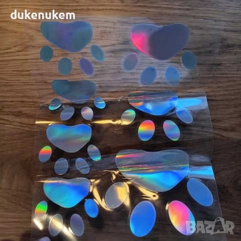 Лазерни рефлекторни стикери с животински и декоративни мотиви, снимка 7 - Аксесоари и консумативи - 51806294