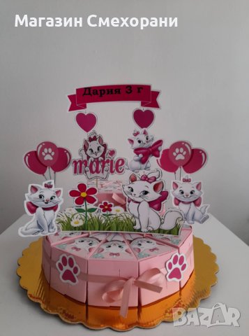 Картонена торта Котето Мари, снимка 1 - Декорация - 42589437