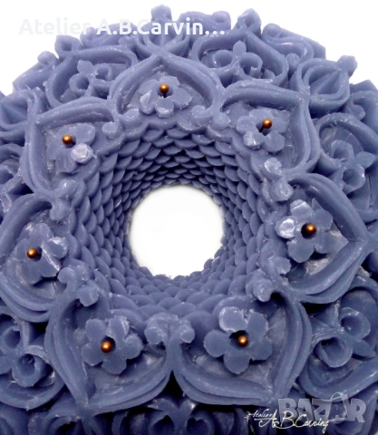 Глицеринов ароматен карвинг сапун Мандала,гравиран с Тай нож,специален подарък за всякакъв повод, снимка 3 - Декорация за дома - 53573723