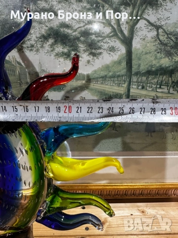 Мурано арт скулптура "Слънце и Луна" – 41 см, 2.9 кг, снимка 4 - Декорация за дома - 53648930