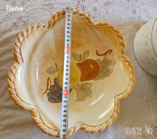 Керамична фруктиера, снимка 5 - Антикварни и старинни предмети - 52140127