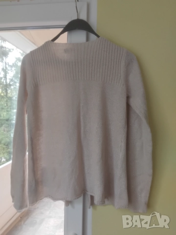 Оригинална дамска жилетка цвят пепел от рози с ламе , снимка 4 - Жилетки - 51609709