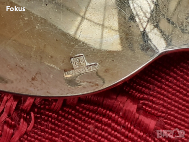 Стари антикварни посребрени луксозни лъжици Christofle 2 бр., снимка 6 - Антикварни и старинни предмети - 53726648