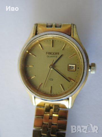 Дамски ретро часовник RICOH Quartz 674001, позлатен., снимка 8 - Дамски - 44636748