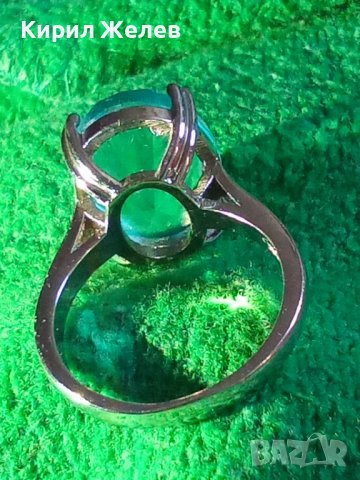 ГОЛЯМ ФАСЕТИРАН СИН ЦИРКОНИЙ КРАСИВ ФЕШЪН ПРЪСТЕН с ПЕЧАТ 925 ПОСРЕБРЕН 22292, снимка 5 - Пръстени - 33050111