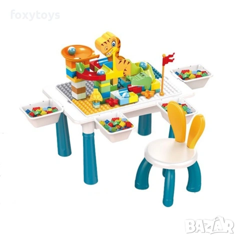 Комплект масичка, конструктор и столче - динозавър, снимка 2 - Конструктори - 53564609