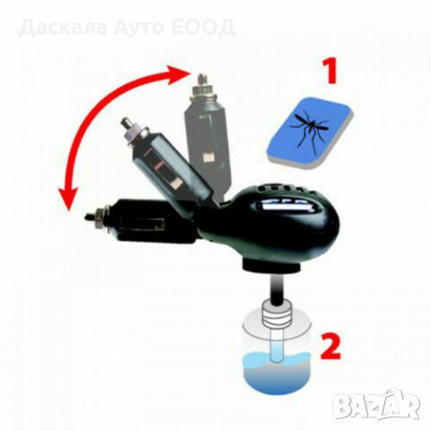 Комбо машинка за комари, таблетка + течност 12V и 24V, снимка 2 - Аксесоари и консумативи - 35853947