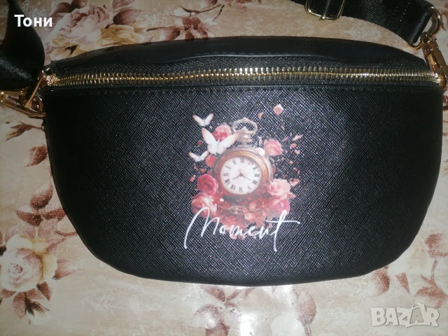 BagBase Оригинал Нова Кожена Дамска Чанта с Красив Принт , снимка 8 - Чанти - 50495903