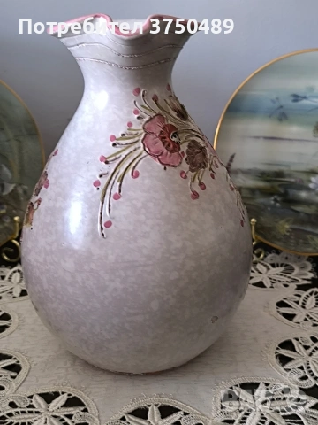 Красива керамична ръчно изработена ирисувана, снимка 4 - Декорация за дома - 53469964