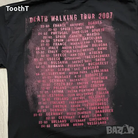 Vintage Метал Тениска: Cannibal Corpse Death Walking Tour 2007, снимка 4 - Тениски - 55783069