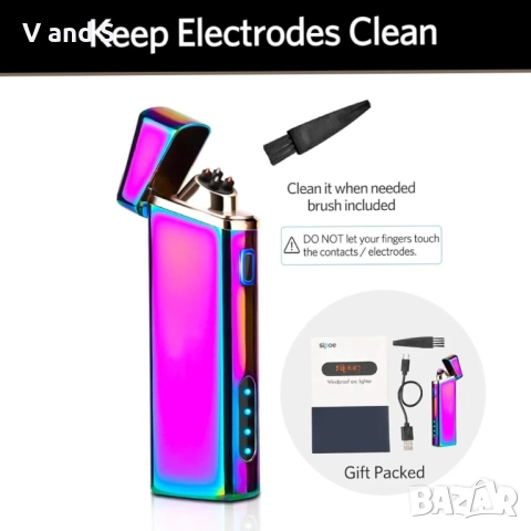 Електрическа дъгова плазмена запалка, устойчива на вятър - USB презареждаща се, подобрен индикатор , снимка 8 - Други стоки за дома - 51847063