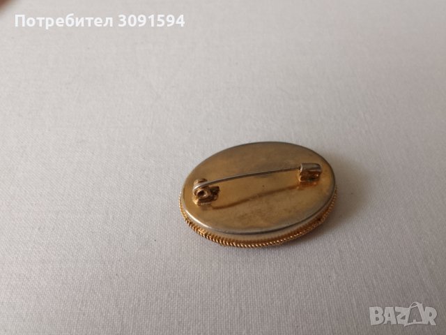 Винтидж италианска микромозайка с флорална овална игла, брошка, снимка 11 - Антикварни и старинни предмети - 41479094
