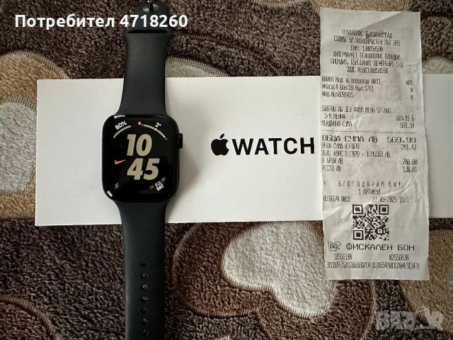 Apple Watch SE 3 44mm Midnight – отлично състояние, снимка 2 - Мъжки - 53214827