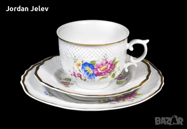 Чудесен сервиз за чай за трима от Hollóháza., снимка 5 - Сервизи - 48194892