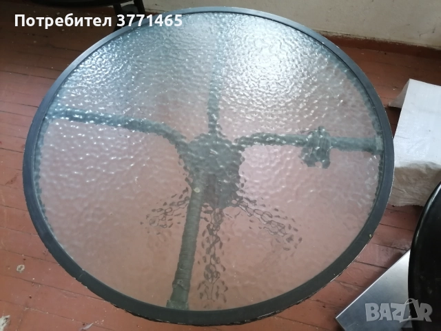 Кръгла маса диаметър 75см, снимка 2 - Градински мебели, декорация  - 52575470