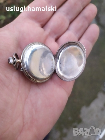 Стар сребърен джобен часовник, снимка 7 - Антикварни и старинни предмети - 52615504