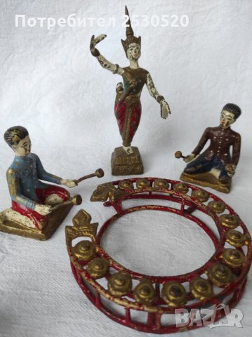 Бронзови рисувани фигури - Тайланд 30-те години, снимка 11 - Колекции - 35813827